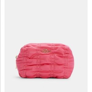 Small Boxy Cosmetic Case With Ruching